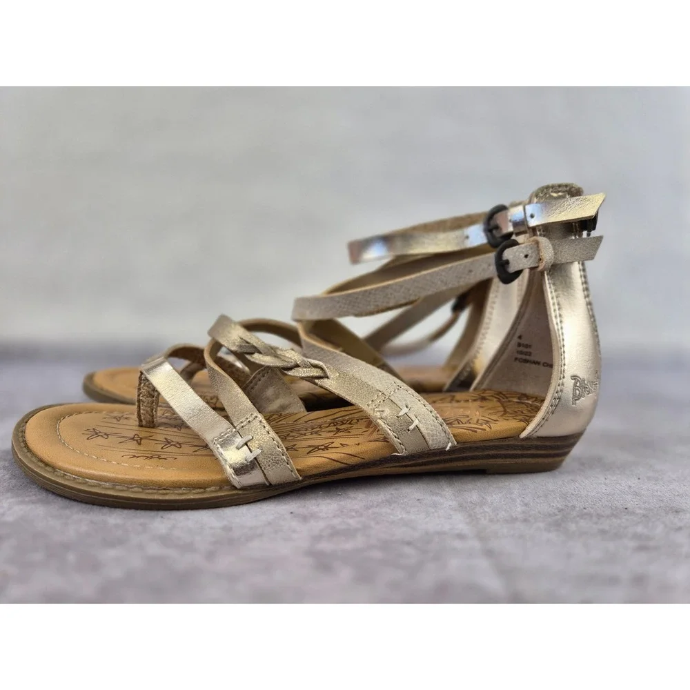 Blowfish Malibu Kids Bungalow-B-K Gold Gladiator Sandals Cloud Roller Karat 4